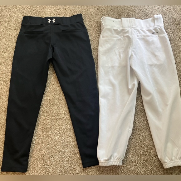 Adidas and Under Armour White Black Baseball Pant Bundle Size Youth Small - Picture 5 of 5